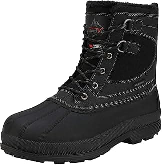 NORTIV 8Men's Waterproof Winter Snow Boots
