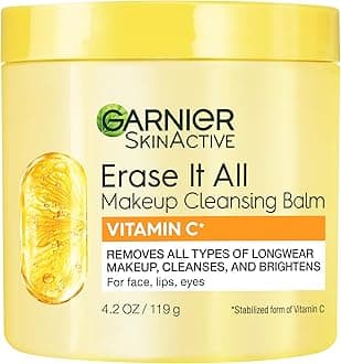 Erase It All Makeup Cleansing Balm with Vitamin C, Brightening Facial Cleanser and Makeup Remover, 4.2 Oz