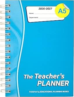 – The Teachers Planner 2026-2027 for Secondary School – A5 – Six Period Day – Page-a-Day & Undated, with Dedicated Pages for Year Planning, Exams, Marking and more (TP9-T)
