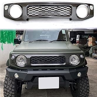 Car Front Radiator Grilles for Jimny JB64 JB74 2019 2020, ABS Front Bumper Kidney Grill Centre Replacment Mask Exterior Honeycomb Mesh Air Intake Grill Modified Accessories