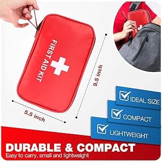 LOYEE First Aid Kit 184 Piece Emergency Kits for Hiking Camping Trauma Kit for Boat Vehicle Compact Aid Kit for for Home Car Travel Outdoor Survival