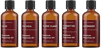 Mystic Moments | Wild Flowers Fragrant Oil Gift Starter Pack 5x100ml | Forget Me Not, Fuchsia, Lavender, Lilac & Ylang Ylang