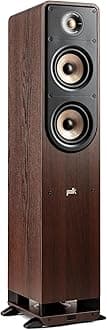 Polk Signature Elite ES50 Tower Speaker - Hi-Res Audio Certified and Dolby Atmos & DTS:X Compatible, 1" Tweeter & (2) 5.25" Woofers, Power Port Technology for Effortless Bass, Contemporary Walnut