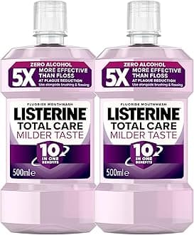 Total Care Milder Taste Mouthwash 500ml (Pack of 2)