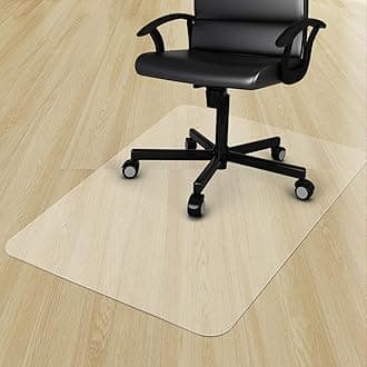 Azadx Office Chair Mat for Hard Floors 48 X 48, Clear PVC Hardwood Floor Mat, Durable Plastic Floor Protector for Home and Office use (48" X 48" Rectangle)