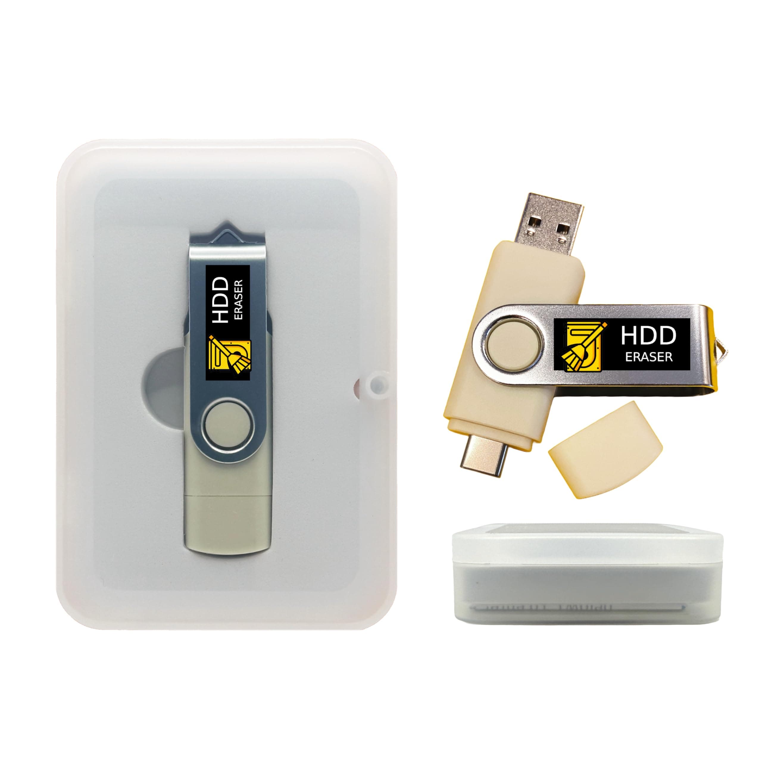 HDD Hard Drive Permanent Disk Eraser - Wipe Your Data Secuely - DOD (Department of Defense) IT Industry Standard Utility - Bootable Boot USB Flash Thumb Drive