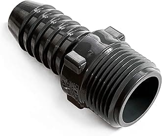 3/4 Inch PVC Hose Connector - Insert x MNPT Barb Fitting - Garden Adapter for Water Hose