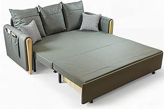 UNICORN FURNITURE Sofa Bed Modern Reclining Foldable Bed Pull Out Sofa Bed With Storage for Living Room Space Saving Sofabed Multifunctional in Made to Match Cushions (Grey Leathaire)