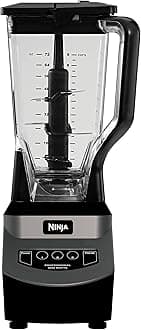 Ninja NJ601AMZ Professional Blender with 1000-Watt Motor & 72 oz Dishwasher-Safe Total Crushing Pitcher for Smoothies, Shakes & Frozen Drinks, Black