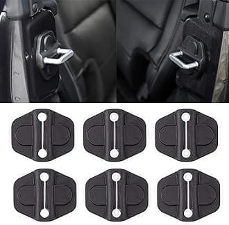 Door Lock Decoration Cover for 2018-2026 Jeep Wrangler JL JLU 4XE Unlimited Sahara Sports Rubicon Gladiator JT Door Lock Cover Parts Accessories Black (4Door) (Pack of 6)