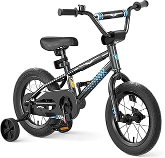 BMX Toddler Bike with Training Wheels 12/14/16 Inch Kids Bicycle Boys Girls Age 3-8 Durable Steel Frame Adjustable Seat Coaster Brake Bicicleta para Niños