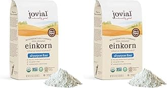 Jovial Einkorn 100% Organic Einkorn All Purpose Flour - Baking Flour, High Protein, Non-GMO, USDA Certified Organic, Product of Italy - 32 Oz, 2 Pack
