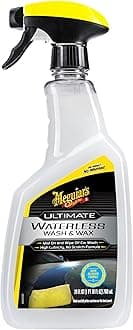Meguiar's Ultimate Waterless Wash & Wax, Scratch-Free Waterless Car Cleaning Spray for Quick Detailing, 2-in-1 Cleaner and Wax Protection for a Brilliant Shine, 768ml