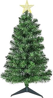 3FT Premium Hinged Artificial Holiday Small Mini Christmas Tree for Tabletop,Home, Office, Indoor and Outdoor Holiday Decoration,Easy Assembly Metal Hinges & Foldable Base