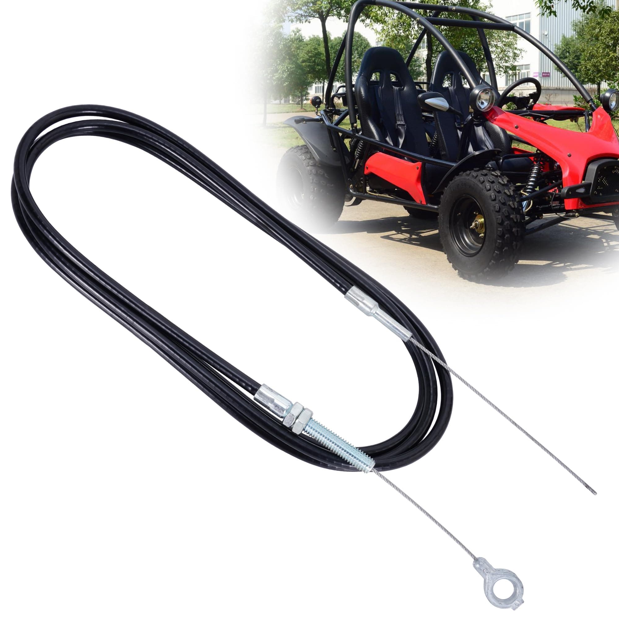 Enhanced 90" Long Throttle Cable 8173 with 82" Casing Replacement for Manco GO Kart Cart Buggy