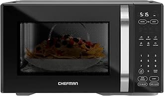 Chefman MicroCrisp Countertop Digital Microwave Oven, Unique "Cook & Crisp" Power Combo, 1.0 Cu Ft, Dual-Cook 1000W Microwave + 1500W Crisper, 6 Touch Presets, Digital Display, Stainless Steel Handle