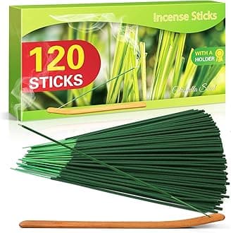 SCENTORINI Citronella Incense Sticks, 120 PCS Lemongrass Incense Sticks for Outdoor Garden Patio Camping