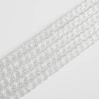 8mm White Rondelle Glass Beads for Jewelry Making 320pcs Faceted Briolette Shape Crystal Spacer Beads Assortments Supplies Accessories for Bracelet Necklace for Wholesale