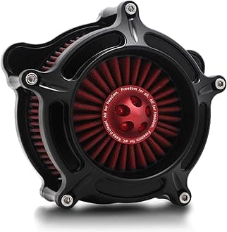 For harley davidson Sportster Air Cleaner filter street road glide M8 softail dyna 103 107 air intake Road King touring (OPS Black - Red -Red spike, Model D : Softail 18up, Touring M8 17up)