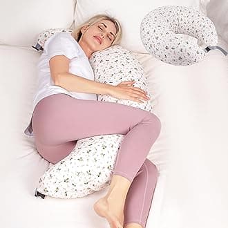 Chilling Home C Shaped Pregnancy Pillow, Full Body Pillows for Adults Pregnancy Pillows for Sleeping, Maternity Pillow for Pregnant Women 47 inch, Pregnant Women Must Have with Removable Cover, Floral