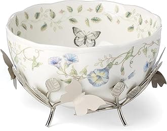 Lenox 897926 Butterfly Meadow 25th Anniversary Bowl With Stand