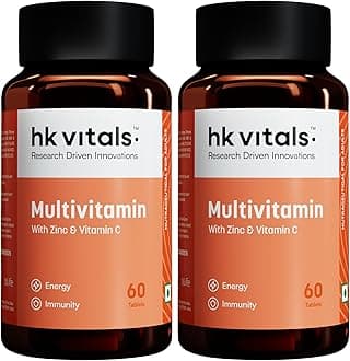 hk vitals Multivitamin (120 Tablets) | For Men and Women | With Zinc, Vitamin C, Vitamin D3, Multiminerals and Ginseng Extract