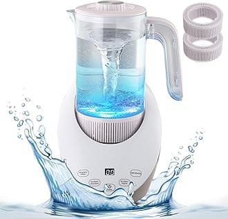 Hydrogen Water Pitcher - Hydrogen Water Dispenser with SPE & PEM Concentrator Technology - Electrolyzed Water Bottle - Calcium Sulfite Filter - 1.6L BPA Free - Countertop