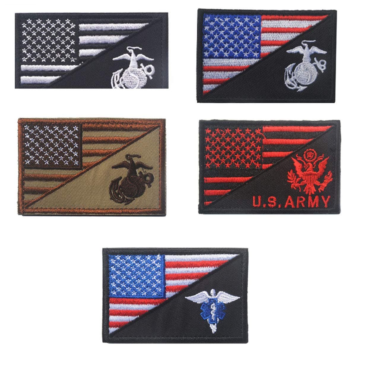 Compatible Navy Seals Patch Loop Morale Tactical Patch Uniform Military Embroidered Applique 5 Pack