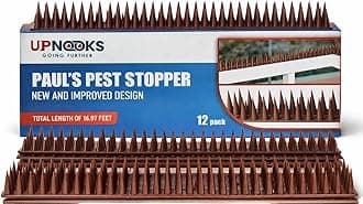 Original Solutions Defender Spikes Cat Deterrent Bird Repellent Anti Climb Outdoor Security - 12 Pack [16.97FT]