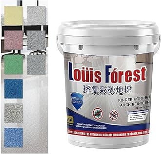 High-Gloss Marble Effect Epoxy Floor Coating, Quick Dry Waterproof Floor Paint Imitation Marble Paint, Epoxy Floor Paint, Garage Floor Paint, Asphalt Paint, Water-Based Epoxy Floor Paint (Gray)