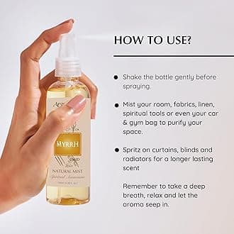 Aromafume Myrrha Natural Resin Mist Spray 100 ml / 3.3oz | Ideal for positive energy, spirituality & rituals | Made with Pure Resin from Somalia | Non-alcoholic, non-toxic & vegan