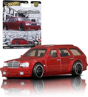 Hot Wheels Premium Mercedes-Benz AMG, Car Culture Collectible Toy Car, 1:64 Scale Die-Cast Mercedes-Benz AMG Estate, Fast Wagons Vehicle with Real Riders Tires​​, JBK69