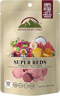 Super Reds Freeze-Dried Fruit Crisps, 30g | 10+ Superfood Fruits | Healthy Snacks Packed with Multivitamins, High Fiber & Antioxidants for Energy Boost