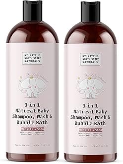 Gentle 3-in-1 Baby Shampoo, Body Wash and Bubble Bath (Vanilla Shea 2 Pack)