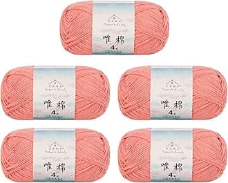- 4 ply 60% Cotton 40% Acrylic Yarn - Soft & Durable - 5 x 50g (1.76oz) - 655 Yards for Knitting & Crocheting - Baby Blankets, Amigurumi, Sweaters & More