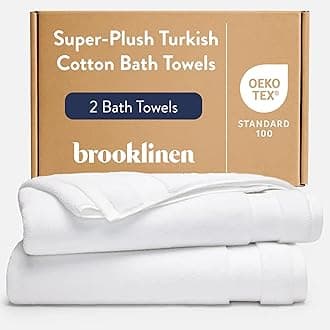 Super-Plush Towels - Set of 2, White, 100% Cotton|Best Luxury Spa Towels