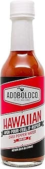 Adoboloco Hot Sauce Hawaiian Chili Pepper Water Sauce 5oz - Medium Hot Super Tasty Fiery Chili Pepper Sauce Blend