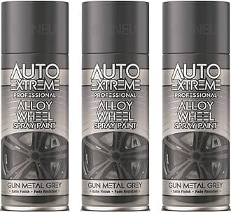 3 x 400ml Grey Alloy Wheel Spray Paint | Enamel | High-Gloss | Corrosion Resistant | Restore & Refurbish Alloy Wheels