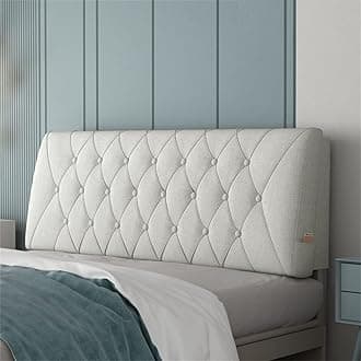 ZZYY Bedside Cushion Bed Backrest Linen Headboard Cushion Support Reading Pillow Bolster for Twin Full Queen King Daybed Bed Bunk Bed Removable Washable,Gray,35.4"/90cm(Single)