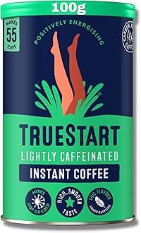 Barista Grade Lightly Caffeinated Instant Coffee (1 Pack x 100g) Mycotoxin-Free Coffee & Rich in Antioxidants, Premium Freeze-Dried, 100% Full Flavour, Smooth Intense Roast