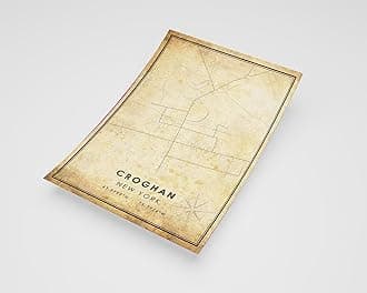 MG Global Rustic Poster of Croghan New York | 11x17 12x18 16x24 24x36 Vintage Unframed Print | Antique Hometown City Wall Art for Gift | Home Office Decor