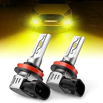 SEALIGHT H11 LED Fog Light Bulbs Yellow, 600% Brightness 12000LM H8 H9 H16 Fog lamp Lights or Daytime Running Lamp, 3000K Golden Yellow, Pack of 2