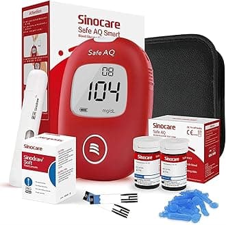 SAFE AQ SMART Blood Glucose Monitor/Machine | With 50 Strips and Lancets, One Lancet Device | No Coding, Measurements of Blood Sugar/Diabetes levels are fast, accurate and reliable