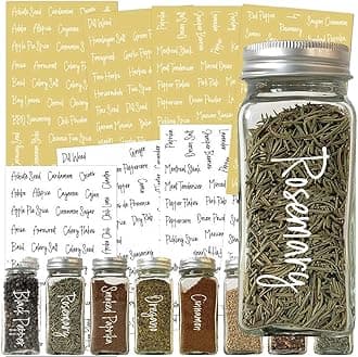 278 Pcs Clear Spice Jar Labels Preprinted Set,Waterproof Pantry Labels Stickers for Organization and Storage,Spice Pantry Names Preprinted, Word Art Personalised Black& White Labels Clear Stickers