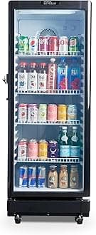 PremiumLevella Glass Door Display Refrigerator 7.1 cu ft Commercial Beverage Cooler Merchandiser