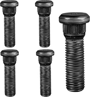 NQEUEPN 5pcs M12x1.5 Hex Wheel Bolts, 48mm Long Steel, Black, Suitable for Chevrolet & Lexus Series