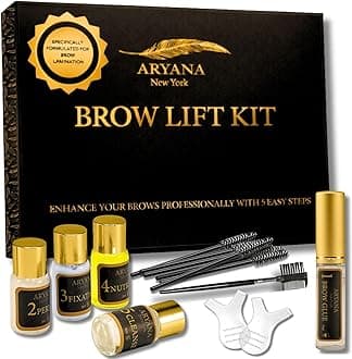ARYANA NEW YORK Eyebrow Laminating Kit, DIY Perm for Fuller Brows, Instant Professional Lift, Eyebrow Brush and Micro Brush