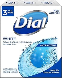 White Antibacterial Deodorant Soap for Unisex 3 x 4 oz Soap