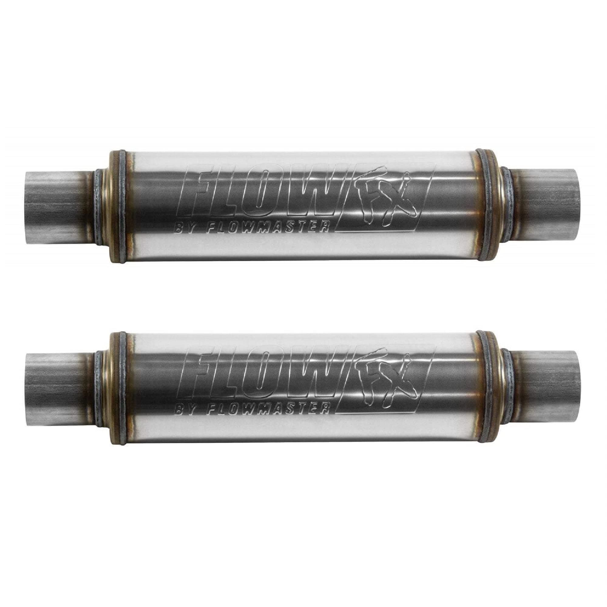 Flowmaster Flowmaster FlowFX Silencer (2 Pack) 2.25" and Output, Round Body, Moderate Sound MAPerformance