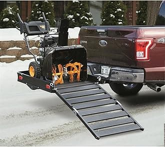 Guide Gear Vehicle Hitch Cargo Carrier, Pickup Truck Ramps Aluminum, Folding, 3-Position, Black